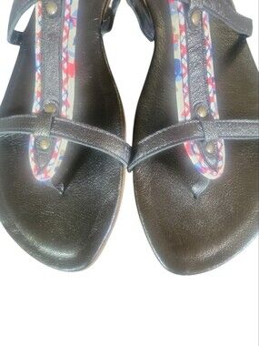 Colcci Brazil Women's Women’s Dark Brown Shimmer Summer T-Strap Sandals  EU40